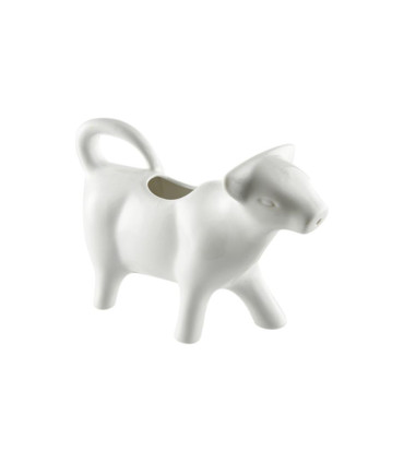 Lechera Ceramica Blanca Vaca 300 Cc