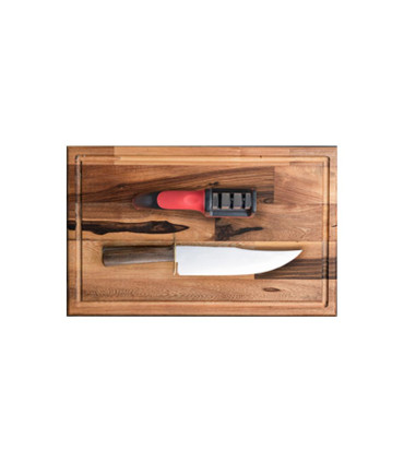 Tabla Gourmet M Guayubira Cuchilla Rambo Afilador