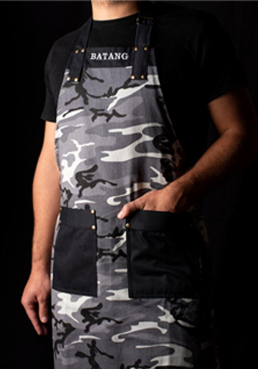 Delantal "batang" Camo Gris