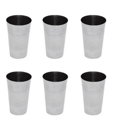 Set X6 Vasos De Acero Inoxidable 11 Cm