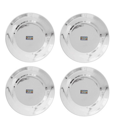 Set X4 Platos Playo Acero Inoxidable 21 Cm