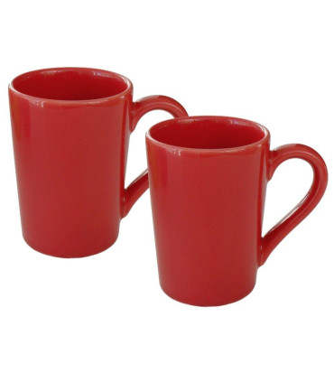 Set X2 Jarros Mug 230 Cc Rojo - Oxford