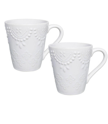 Dallas - Set X2 Jarros 280 Cc Blancos