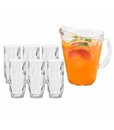 Set Jarra 1.7 Lts + 6 Vasos 465 Ml - Alaska