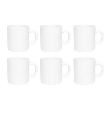 Jarritos Blanco De Cafe 100 Cc - Set X6 Oxford