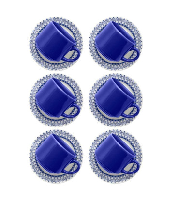 Grecia - Set X 6 Tazas De Te 200cc Con Plato Oxford