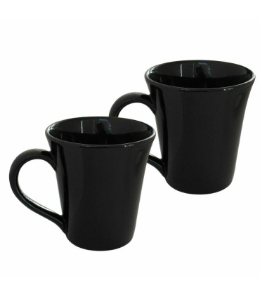 Conico Tulipa - Set X2 Jarros 330 Cc Negro