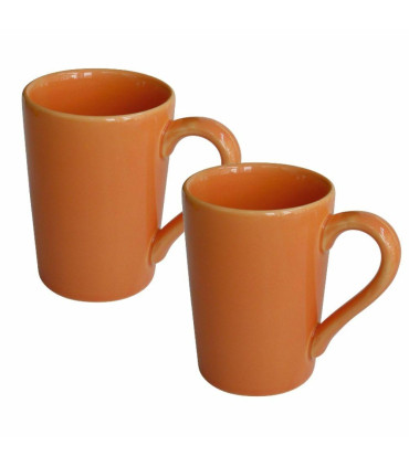 Jarro Mug - Set X 2 Tazas 230 Cc Naranja Oxford