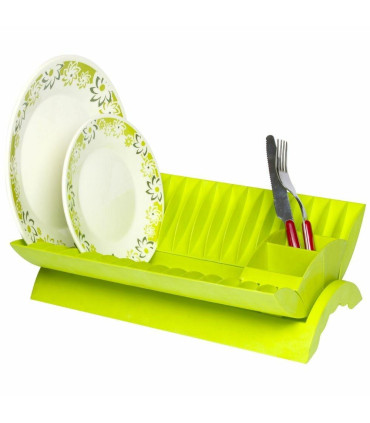 Escurridor De Platos Verde Con Porta Cubiertos