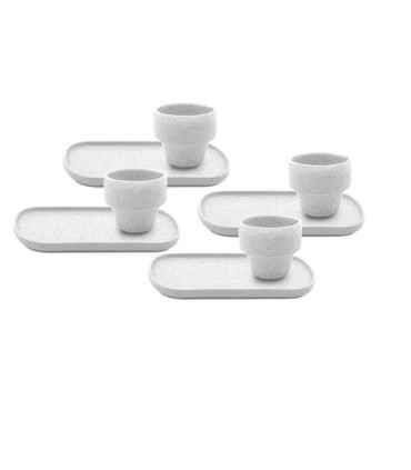 Baunilha - Set X 4 Tazas De Te 220 Cc Con Plato Satinadas Oxford