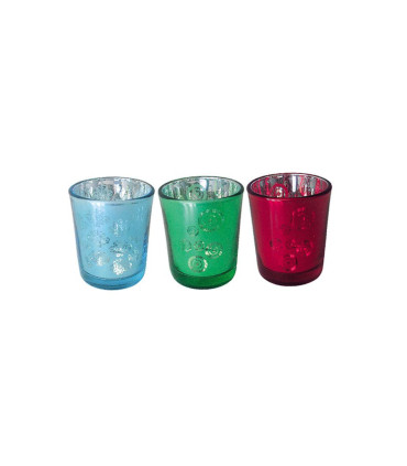 Porta Velas De Vidrio Colores Surtidos