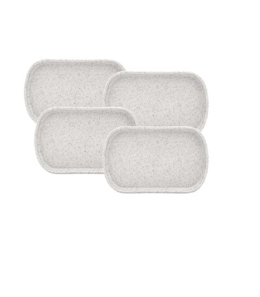 Bandejas 20.3 X 13 Cm Satindas Oxford Set X 4 - Baunilha