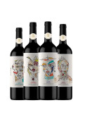 Vino Mix De Vinos Chateau Subsonico Blend - Vinos De Autor Caja X 4 Familia Falasco