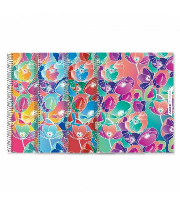 Cuaderno 16x21 Arte Bloom Rayado