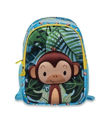 Mochila Espalada Talbot Jungle 3d Monkey 40,5 Cm