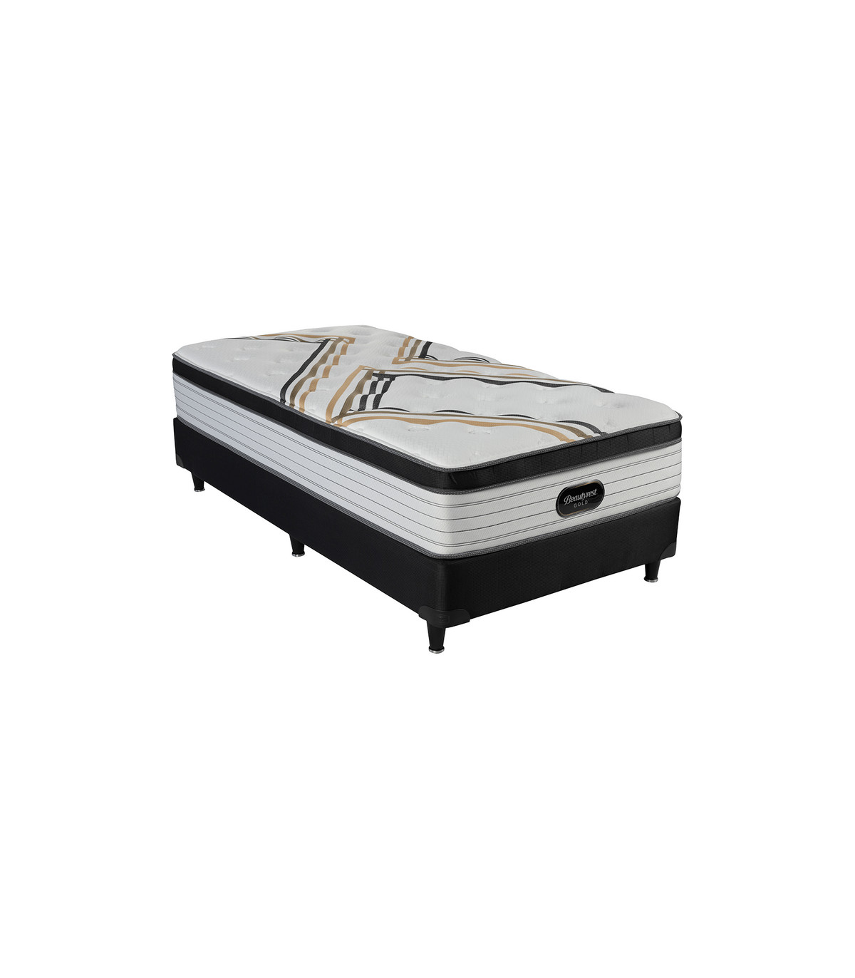 Colchón y Sommier Beautyrest Gold 1 Plaza 190x90 Precio - ShopOn