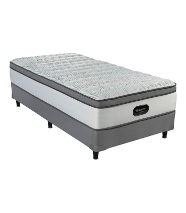 Colchón y Sommier Beautyrest Silver 1 Plaza 200x100