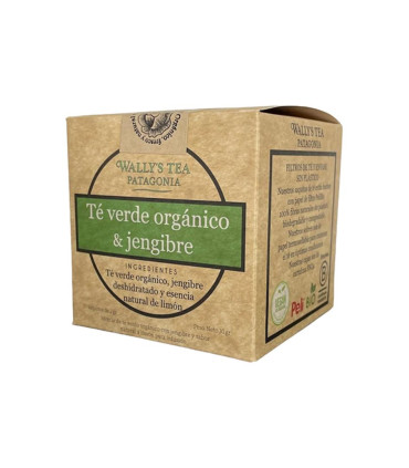 Te Verde Organico Y Jengibre Wally`s