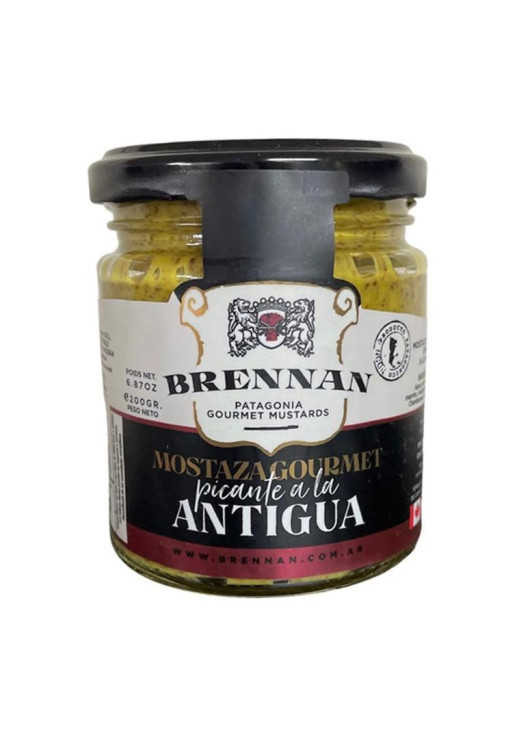 Mostaza Gourmet Picante A La Antigua X 200 Gr Brennan