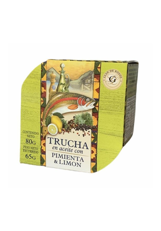 Trucha En Aceite Con Pimienta Y Limón Granjas Patagónicas X 80 Gr