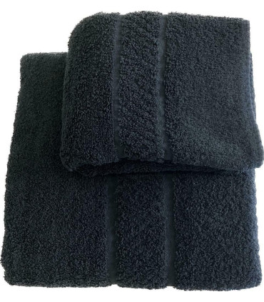 Juego De Toalla Y Toallón 550 Gr./m2 Guinza - Negro