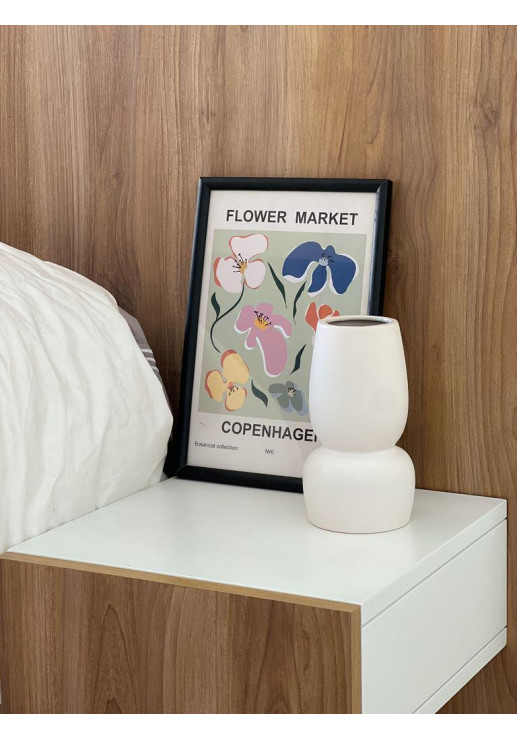 Florero Lafayette Blanco Diseño Minimalista