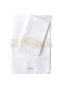 Juego De Sábanas Con Puntilla De Crochet 'pérgola' ~ Guarda Blanca | Puntilla Cruda  - Cuna Charriot | Practicuna