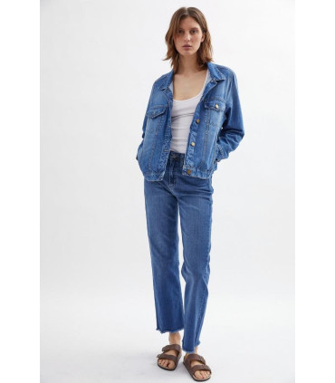 Jean Mango Azul