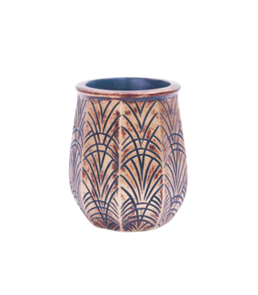 Jarrón Gold Blue Finish