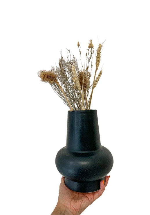 Florero Jay Negro 20x15 Cm