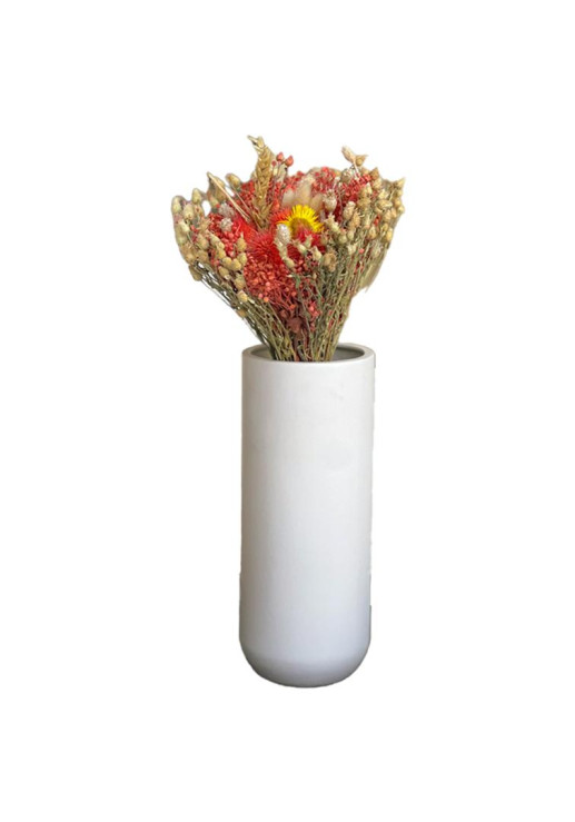 Florero Waldorf Blanco "m" - 21x10 Cm