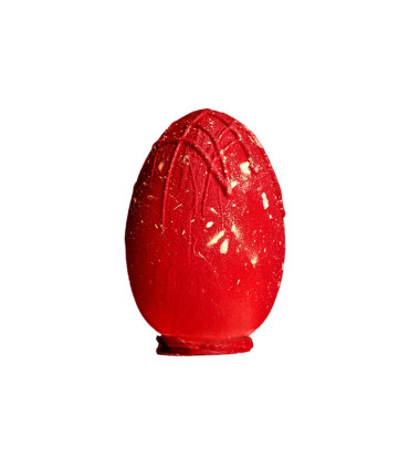 Huevo de Pascua Rojo Bicapa Relleno De Dulce De Leche Con Chocolate Blanco X 250 Grs
