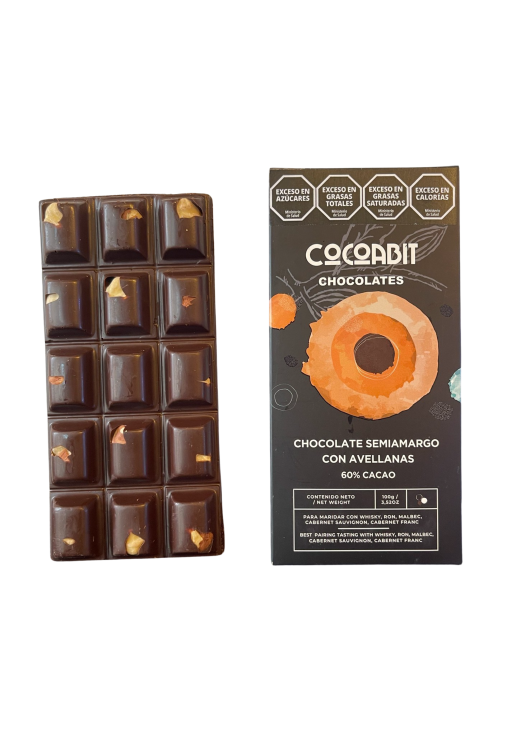 Tableta De Chocolate Semiamargo Con Avellanas 100 Gr