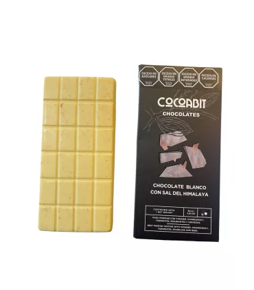Tableta De Chocolate Blanco Con Sal Del Himalaya 80 Gr