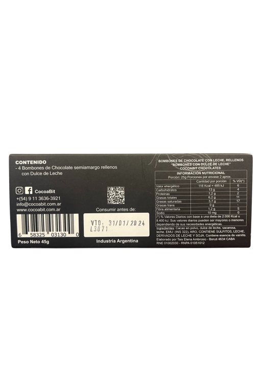 Caja De 4 Boquitas Semiamargas 50 Gr