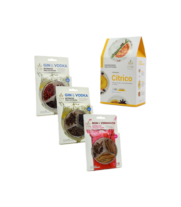 Tripack Garnish Pack (gin, Vodka, Ron, Vermouth)
