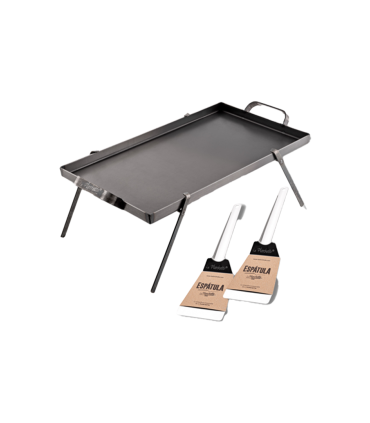 Planchetta De 2 Hornallas+ 2 Espátulas + Patas Desmontables