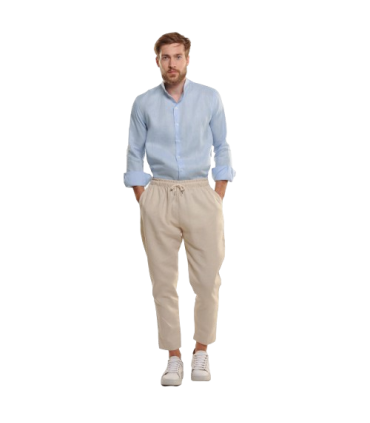 Pantalon Pijamero Unisex Brussels Crema