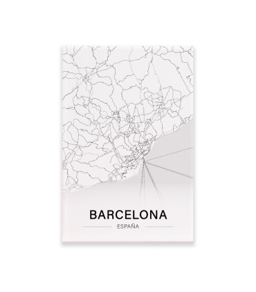 Cuadro Decorativo - Mapa Barcelona