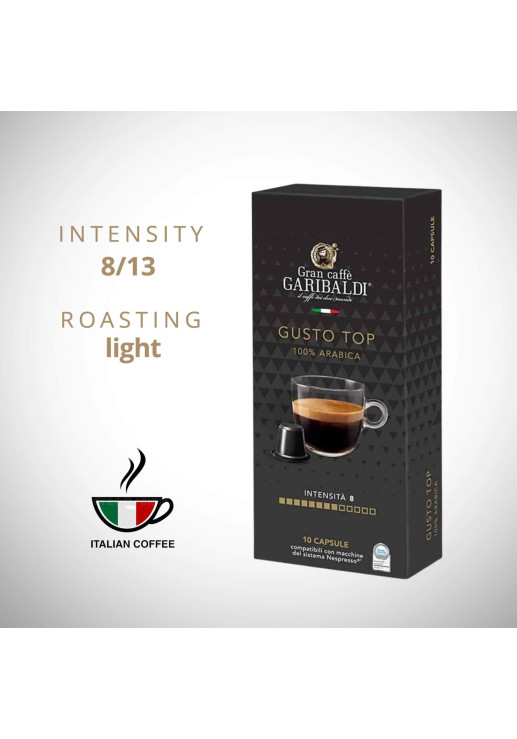 Cápsulas Gusto Top X 10 Nespresso Garibaldi