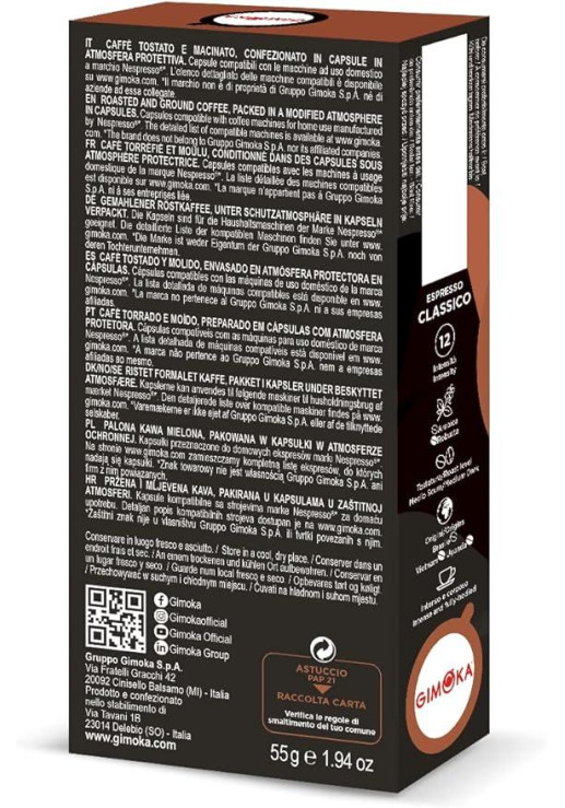 Cápsulas Café Classico X 10 Nespresso Compatible Aluminio