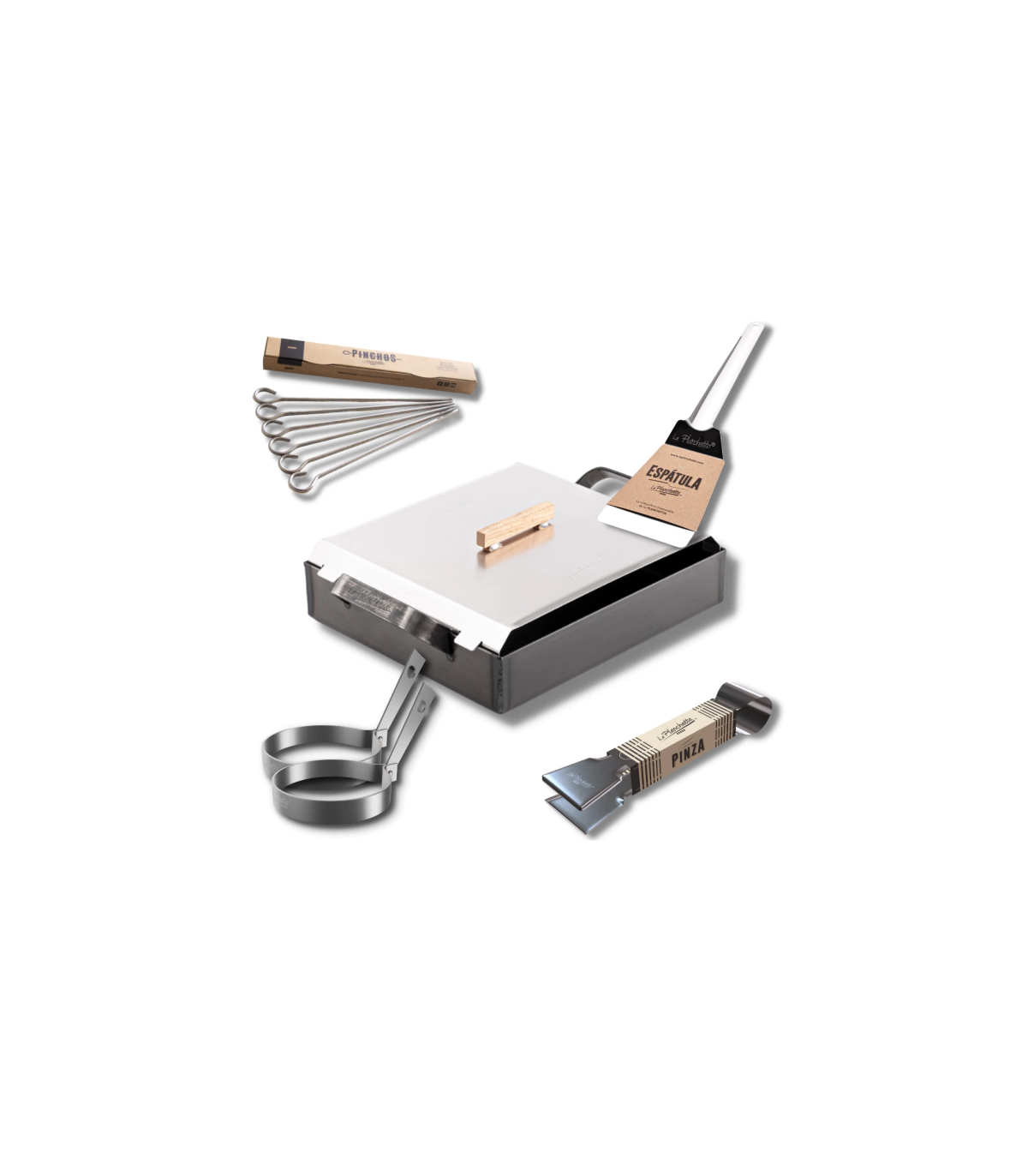 La Planchetta 1 Hornalla + Espátula + Pinza + Moldes + Pinchos De Regalo