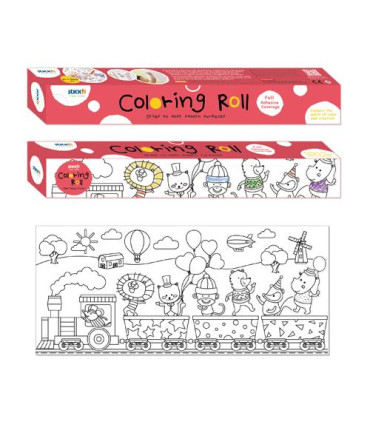 Coloring Roll Stickâ´n Grande 31x355 Cm - Rollo Para Coloreo Adhesivo