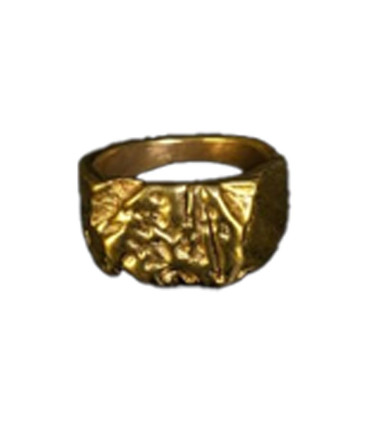 Anillo Sello Irregular - Dorado
