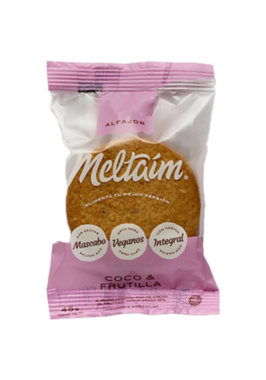 Alfajor Vegano De Coco & Frutilla