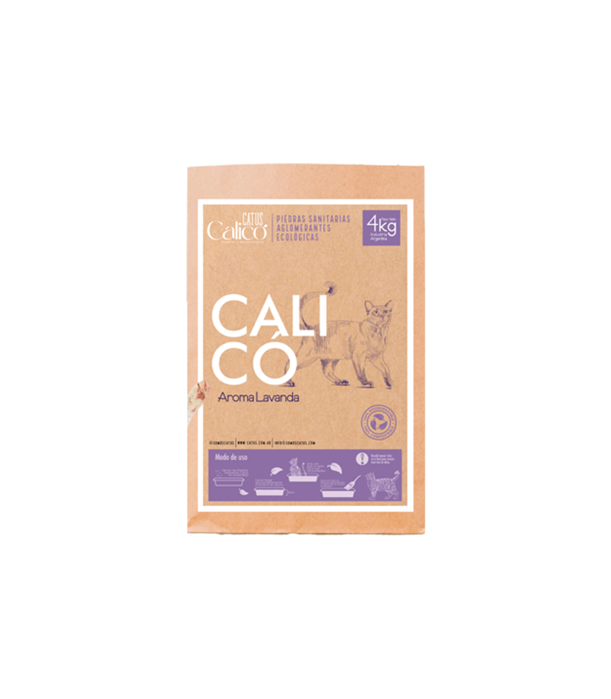 Piedras Sanitarias Aglomerantes Aroma A Lavanda Catus Calicó X 4 Kg