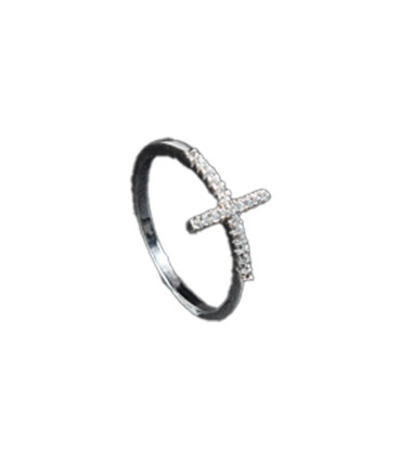 Anillo Cruz De Circonias