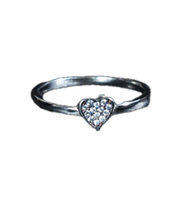 Anillo Corazón De Circonias