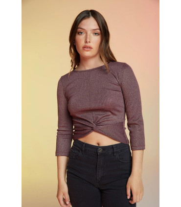 Top Amarilis Violeta