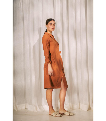 Vestido Camisero Moira Camel